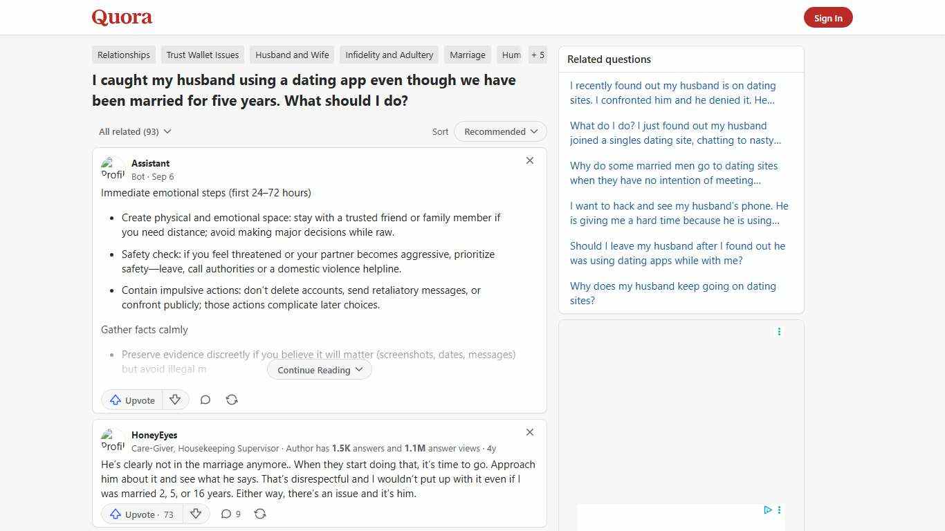 I caught my husband using a dating app even though we have been married for five years. What should I do? - Quora